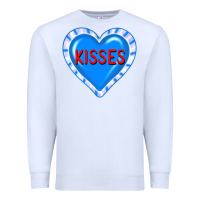 White valentine's day hearts Premium Sweatshirt - FaDigitalArtStudio
