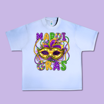 Mardi Gras Mask Urban Heavy Tee Designed By Lillyallendesigns