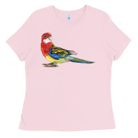 Bubblegum Pink Rosella Bird Ladies Tee - LillyAllenDesigns