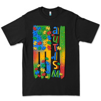 Black autism american flag Premium Tee - MaliasSmallBusiness