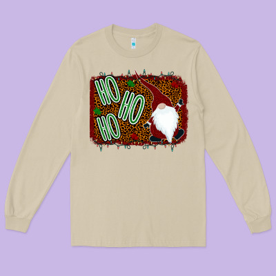 Ho Ho Ho Gnomes Long Sleeve Tee Designed By Bettercallsaul