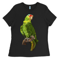 Black New Zealand Paraket Parrot Ladies Tee - LillyAllenDesigns