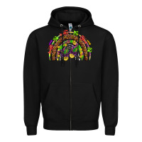 Black Mardi Gras rainbow Zipper Hoodie - HowdyJamesFarm