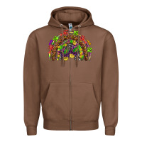 Chestnut Mardi Gras rainbow Zipper Hoodie - HowdyJamesFarm