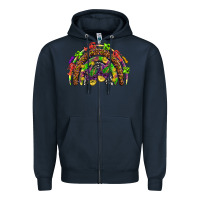 Navy Mardi Gras rainbow Zipper Hoodie - HowdyJamesFarm