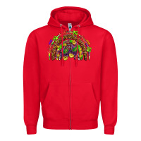 Red Mardi Gras rainbow Zipper Hoodie - HowdyJamesFarm