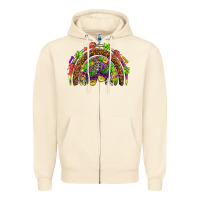 Sandshell Mardi Gras rainbow Zipper Hoodie - HowdyJamesFarm