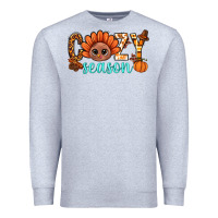 Heather Grey turkey cozy season thanksgiving bbs Premium Sweatshirt - BundleAndBundleShop