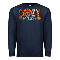 Navy turkey cozy season thanksgiving bbs Premium Sweatshirt - BundleAndBundleShop