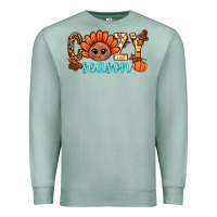 Seafoam turkey cozy season thanksgiving bbs Premium Sweatshirt - BundleAndBundleShop