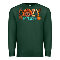 Sports Green turkey cozy season thanksgiving bbs Premium Sweatshirt - BundleAndBundleShop