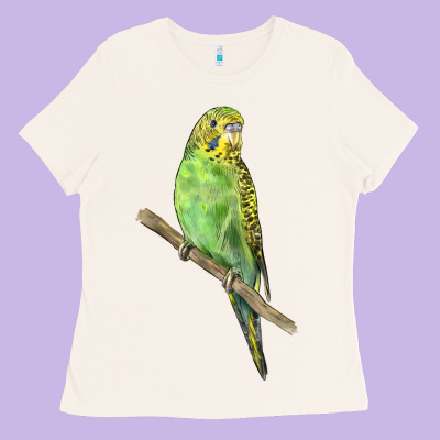 Budgeriar Bird Parrot Ladies Tee Designed By Lillyallendesigns