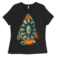 Black gemstone arrowhead Ladies Tee - Jasminsmagicworld