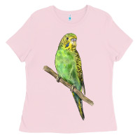 Bubblegum Pink Budgeriar Bird Parrot Ladies Tee - LillyAllenDesigns