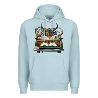 Blue Mist cowhide and hunter truck olivia Premium Hoodie - OliviaCreatesArt