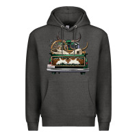 Charcoal Heather cowhide and hunter truck olivia Premium Hoodie - OliviaCreatesArt