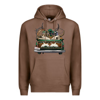 Chestnut cowhide and hunter truck olivia Premium Hoodie - OliviaCreatesArt