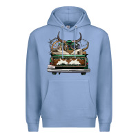 Colony Blue cowhide and hunter truck olivia Premium Hoodie - OliviaCreatesArt