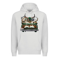 Dove Grey cowhide and hunter truck olivia Premium Hoodie - OliviaCreatesArt