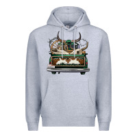 Heather Grey cowhide and hunter truck olivia Premium Hoodie - OliviaCreatesArt