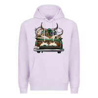 Lilac cowhide and hunter truck olivia Premium Hoodie - OliviaCreatesArt