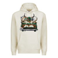 Oatmeal Heather cowhide and hunter truck olivia Premium Hoodie - OliviaCreatesArt