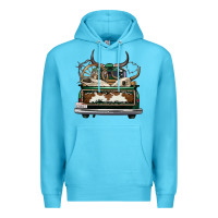 Ocean Blue cowhide and hunter truck olivia Premium Hoodie - OliviaCreatesArt