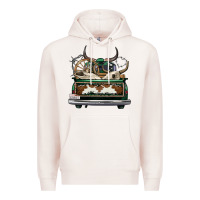 Pale Pink cowhide and hunter truck olivia Premium Hoodie - OliviaCreatesArt