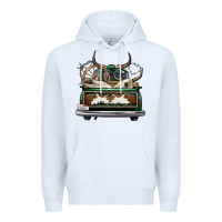 White cowhide and hunter truck olivia Premium Hoodie - OliviaCreatesArt