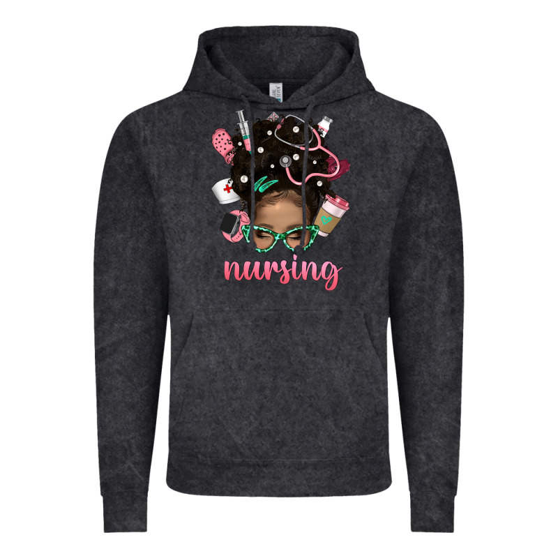Afro Messy Bun Nursing Bbs Vintage Hoodie by BundleAndBundleShop | Teevron