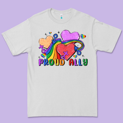 Proud Ally Premium Tee Designed By Maliassmallbusiness