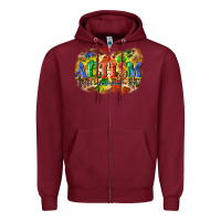 Burgundy Autism accept understand love Zipper Hoodie - CowGirlArtShop
