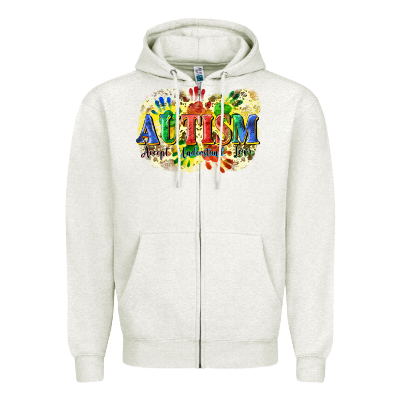 Autism Accept Understand Love Zipper Hoodie by CowGirlArtShop | Teevron