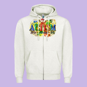 Autism Accept Understand Love Zipper Hoodie Designed By Cowgirlartshop