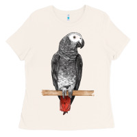 Bone African Gray Parrot Bird Ladies Tee - LillyAllenDesigns