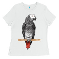 White African Gray Parrot Bird Ladies Tee - LillyAllenDesigns