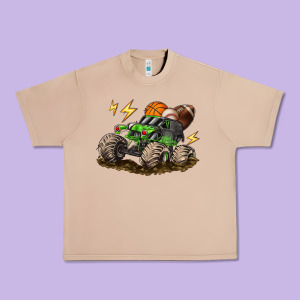 Monster Truck Sports Urban Heavy Tee Designed By Lillyallendesigns