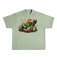 Oil Green monster truck sports Urban Heavy Tee - LillyAllenDesigns