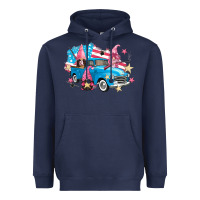Navy American truck gnomes Heavyweight Hoodie - FaDigitalArtStudio