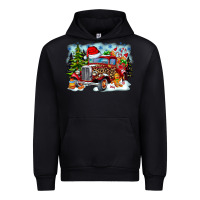 Black Christmas truck Urban Hoodie - CowhideDigitalArt