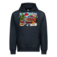 Navy Christmas truck Urban Hoodie - CowhideDigitalArt