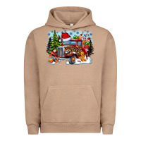 Pigment Burro Christmas truck Urban Hoodie - CowhideDigitalArt