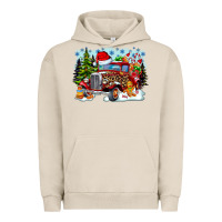 Pigment French Oak Christmas truck Urban Hoodie - CowhideDigitalArt