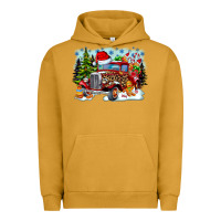 Pigment Peanut Butter Christmas truck Urban Hoodie - CowhideDigitalArt