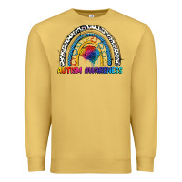 Antique Gold Autism Awareness rainbow Premium Sweatshirt - FaDigitalArtStudio