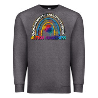 Charcoal Heather Autism Awareness rainbow Premium Sweatshirt - FaDigitalArtStudio