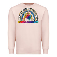 Pale Pink Autism Awareness rainbow Premium Sweatshirt - FaDigitalArtStudio