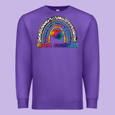 Autism Awareness Rainbow Premium Sweatshirt Designed By Fadigitalartstudio