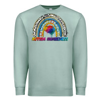 Seafoam Autism Awareness rainbow Premium Sweatshirt - FaDigitalArtStudio