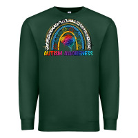 Sports Green Autism Awareness rainbow Premium Sweatshirt - FaDigitalArtStudio